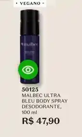 O Boticário Malbec - ultra bleu body spray desodorante oferta