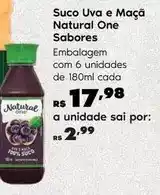 Sam's Club Natural one - suco uva e maçã oferta