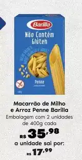 Sam's Club Barilla - macarrão de milho e arroz penne oferta