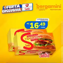 Supermercado Bergamini Hamburguer sadia sabores oferta