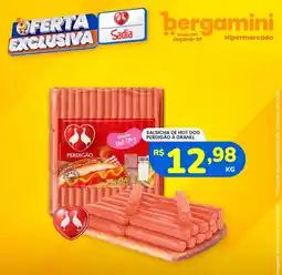 Supermercado Bergamini Salsicha de hot dog perdigão à granel oferta