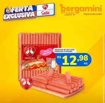 Supermercado Bergamini Salsicha de hot dog perdigão à granel oferta