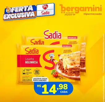 Supermercado Bergamini Lasanha Sadia Sabores oferta