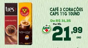 Araújo Supermercados Café 3 corações caps oferta