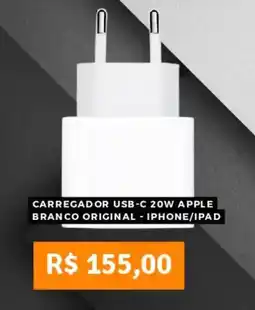 Pontofrio Carregador usb-c 20w apple branco original - iphone/ipad oferta