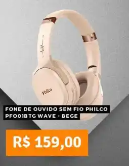 Pontofrio Fone de ouvido sem fio philco pf001btg wave - bege oferta