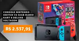 Pontofrio Console nintendo switch v2 32gb mario kart 8 deluxe - voltagem oferta