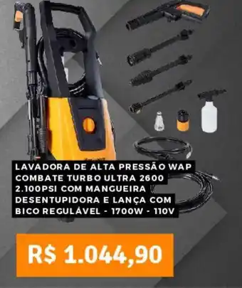 Pontofrio Lavadora de alta pressão wap combate turbo ultra 2600 oferta