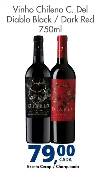 Delta Supermercados Vinho Chileno C. Del Diablo Black / Dark Red oferta