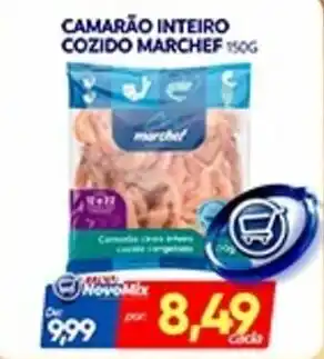 Novo Mix Camarão inteiro cozido marchef oferta