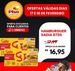 Rede Plus Supermercados Hamburguer sadia oferta