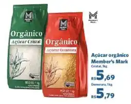 Sam's Club Açúcar orgânico Member's Mark Cristal, oferta