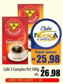 Proença Supermercados Café 3 Corações Pct oferta