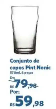 Sam's Club Conjunto de copos Pint Nonic oferta