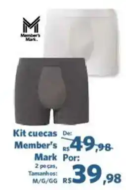 Sam's Club Kit cuecas Member's Mark oferta