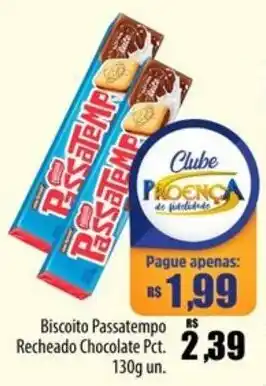 Proença Supermercados Biscoito Passatempo Recheado Chocolate Pct. oferta