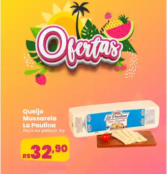 Ultrabox Queijo Mussarela La Paulina Peça ou pedaço oferta