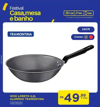 Casa Freitas Wok loreto alumínio tramontina oferta