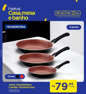 Casa Freitas Jogo frigideiras caribe tramontina oferta