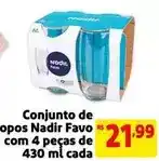 Mercado Extra Nadir - conjunto de copos favo oferta