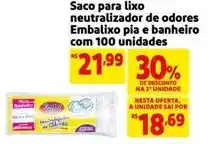 Mercado Extra Embalixo - saco para lixo neutralizador de odores pia e banheiro com 100 unidades oferta