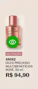 O Boticário Nutricional - óleo precioso multibeneficios rosé oferta