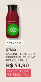 O Boticário O boticario - sabonete líquido corporal cereja rouge oferta