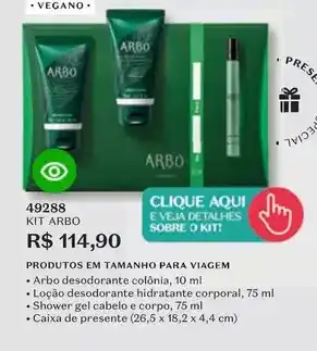 O Boticário Arbo - kit oferta