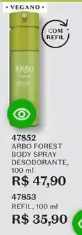 O Boticário Arbo - forest body spray desodorante oferta