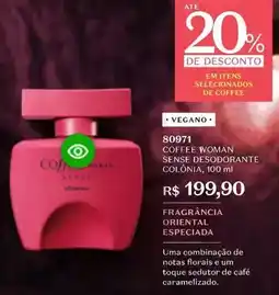 O Boticário O boticario - coffee woman sense desodorante colônia oferta