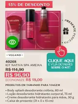 O Boticário Nativa - kit spa ameixa oferta