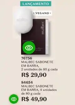 O Boticário Malbec - sabonete em barra oferta