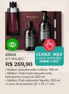 O Boticário Malbec - kit oferta