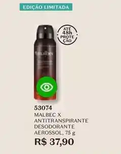 O Boticário Malbec - x antitranspirante desodorante aerossol oferta