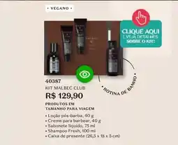 O Boticário Malbec - kit club oferta