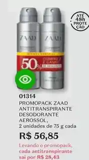 O Boticário Zaad - promopack antitranspirante desodorante aerossol oferta