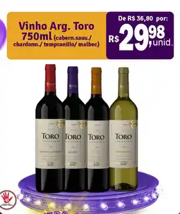 Cocipa Vinho Arg. Toro oferta