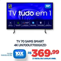 DB Supermercados Tv 70 sams smart 4k UN70DU7700GXZD oferta