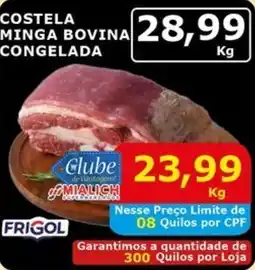 Mialich Supermercados Costela minga bovina congelada oferta