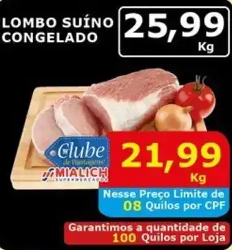 Mialich Supermercados Lombo suíno congelado oferta