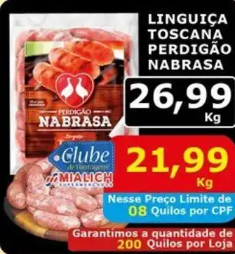 Mialich Supermercados Linguiça toscana perdigão nabrasa oferta