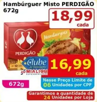 Mialich Supermercados Hambúrguer Misto PERDIGÃO oferta