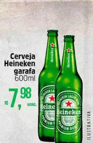 Atacado Máximo Cerveja Heineken Garafa 600ml oferta