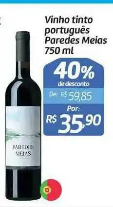 Comper Vinho Tinto Português Paredes Meias 40% De Desconto oferta