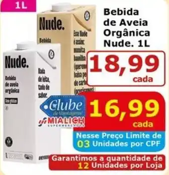 Mialich Supermercados Bebida de Aveia Orgânica Nude. oferta