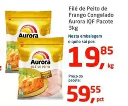 Tenda Atacado Filé de Peito de Frango Congelado Aurora IQF Pacote oferta