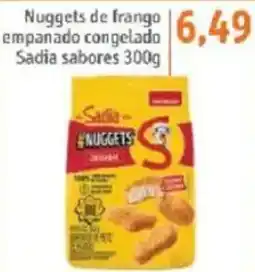 Sonda Nuggets de frango empanado congelado Sadia sabores oferta