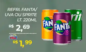 Rede Krill Refri. fanta/ uva ou sprite lt. oferta