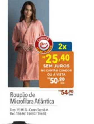 Roupão De Microfibra Atlântica