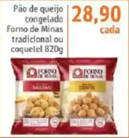 Sonda Pão de queijo congelado Forno de Minas tradicional ou coquetel oferta